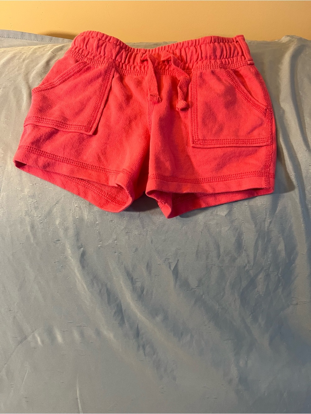 Toddler Girls Casual Drawstring Shorts in Pink